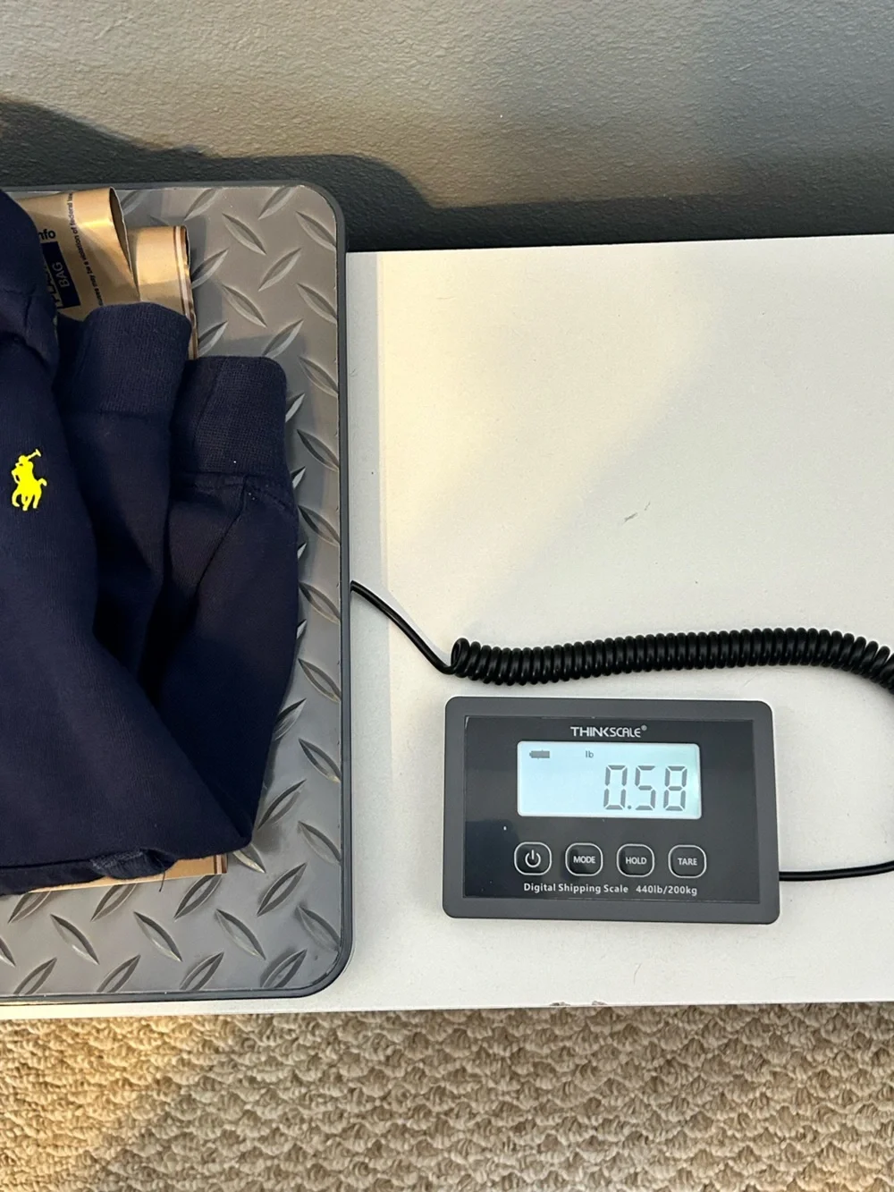 Ralph Lauren Navy Blue Half-Zip Sweatshirt with Yellow Stripes Boys 5T